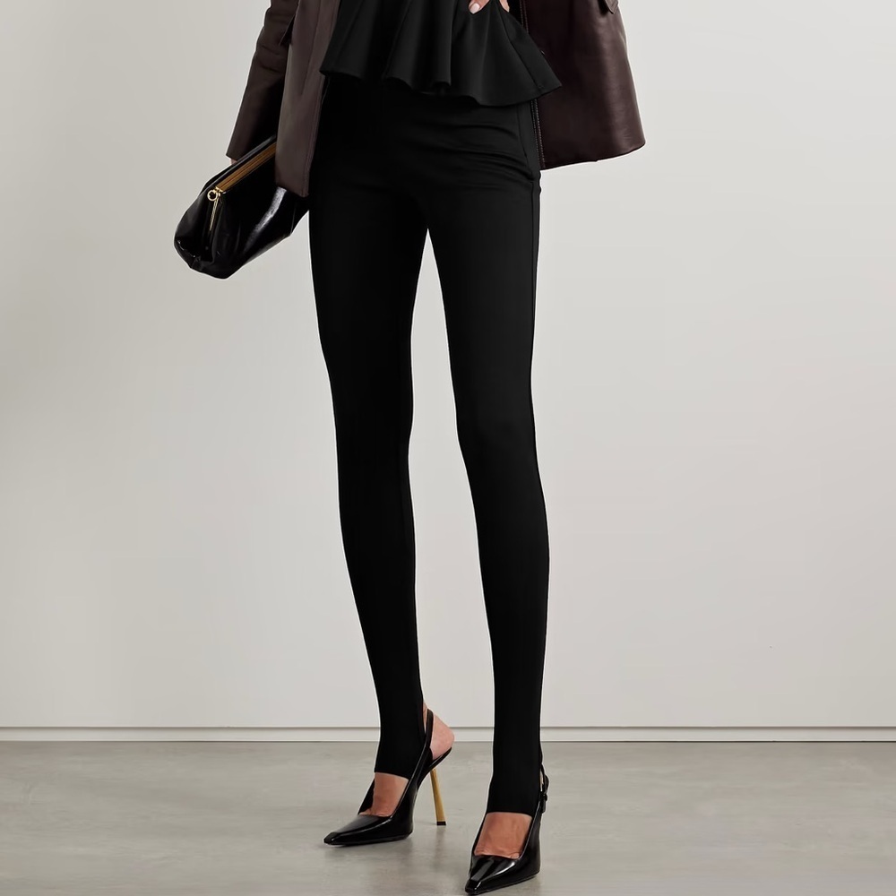 Salon 1884 Loro Piana Zelander Superfine Merino Wool Stirrup Leggings Black 40